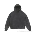 Vintage βαρύ βάρος ακατέργαστο hem pullover hoodie άντρες